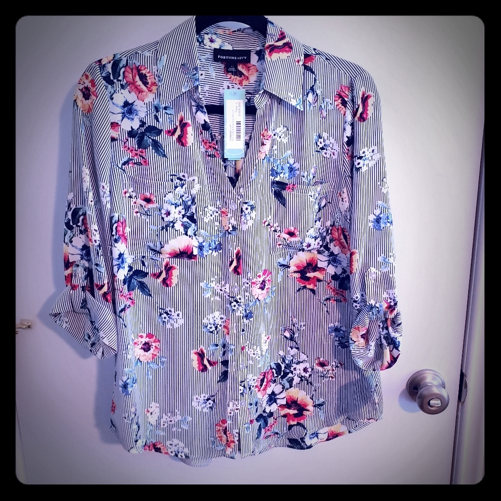 Stitch Fix Fortune + Ivy NEW Christelle Blouse